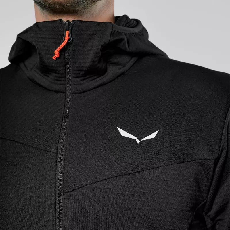 Salewa meeste Puez Altavia kapuutsiga fliisjope - Black Out - suurus L
