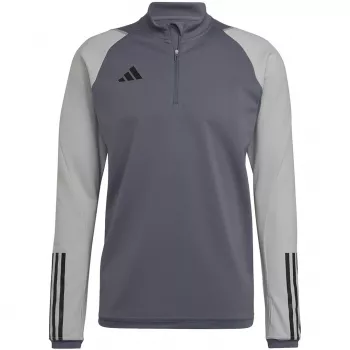 adidas Tiro 23 Competition Training Top meeste Team Grey Four slim fit pooltõmblusega pikkade varrukatega AEROREADY taaskasutatud polüester HU1316