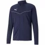 PUMA teamRISE treeningpolüjope mereväesinine 657392 06 S meeste täispikkusega tõmblukuga jalgpallijope