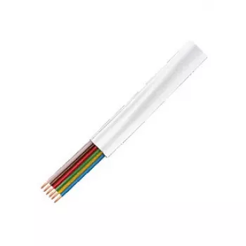 LogiLink CM06W lame telefonikaabel, 6-juhtmeline CCA, 6x 0,12 mm, valge, 100 m rullis