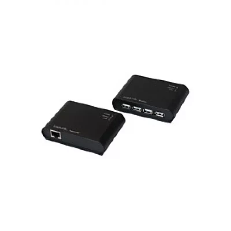 LogiLink USB 2.0 Cat.5 Extender 4 pordiga jaamaga, 50 m, must