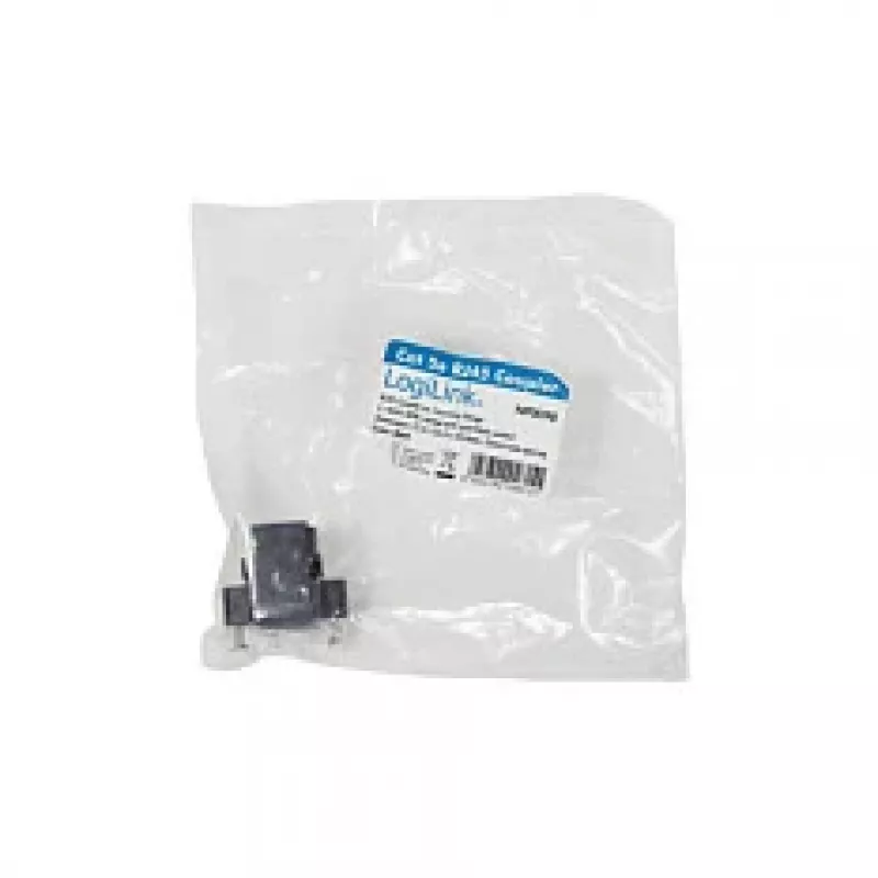 LOGILINK NP0098 RJ45 jätkuklemm kinnitusäärikuga, 2x RJ45 pesa, Cat.5e UTP, must