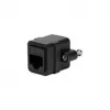 LOGILINK NP0098 RJ45 jätkuklemm kinnitusäärikuga, 2x RJ45 pesa, Cat.5e UTP, must