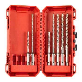 Milwaukee SDS Plus M2 haamertrelli puurikomplekt, 7 tükki (5, 6, 8 x 110 mm; 6, 8, 10, 12 x 160 mm)
