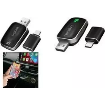LogiLink BT 5.0 Juhtmega juhtmevabaks CarPlay / Android Auto adapter, dongle tüüpi