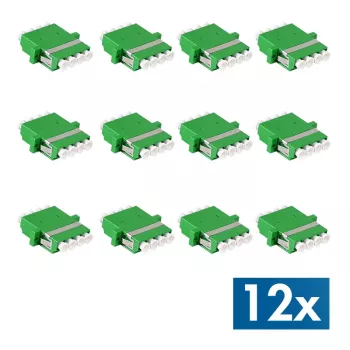 LogiLink LC Quad fiiberoptiline adapterikomplekt, 12 tükki, roheline, äärikuga, SC Duplex Breakout
