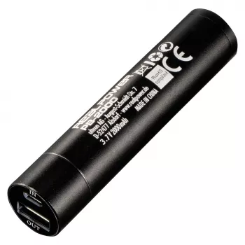 RealPower PB2000 mAh alumiiniumist toitepank, must