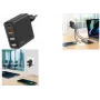 LogiLink 48W GaN USB seinahoidja, 4 pordiga, 3x USB-A QC + 1x USB-C PD, Europlug, must (PA0377)