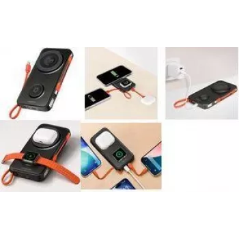 LogiLink PA0373 5-in-1 juhtmevaba toitepank 10000 mAh must