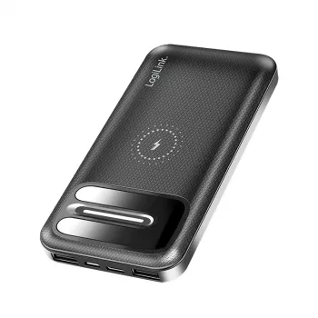 LogiLink PA0305 Mobiilne toitepank 8000 mAh juhtmevaba laadimisega, must