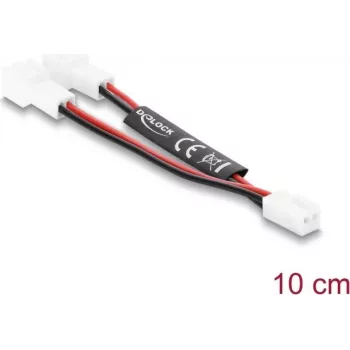 Delock Y-jaotur ventilaatori kaabel 1x 2-pin emane kuni 2x 2-pin isane 10 cm