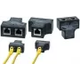 LogiLink RJ45 ühenduse jagaja, 1:1 paralleelne T-adapter, 1x RJ45 emane kuni 2x RJ45 emane, must (MP0138)
