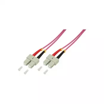 LogiLink OM4 SC/SC Duplex Multimode fiiberoptiline patch-kaabel, 3,0 m, LSZH violetne