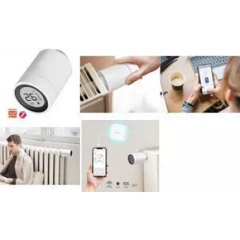 LogiLink Zigbee nutikas radiaatoritermostaat LCD-ekraaniga, Tuya ühilduv, valge
