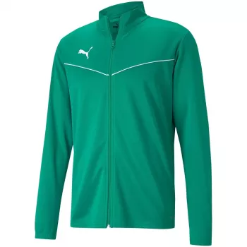 PUMA teamRISE treeningpolüjope roheline 657392 05 S - meeste täispika tõmblukuga jalgpallijope