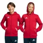 adidas Entrada 26 täispika tõmblukuga laste dressipluus punane KH1781 152cm