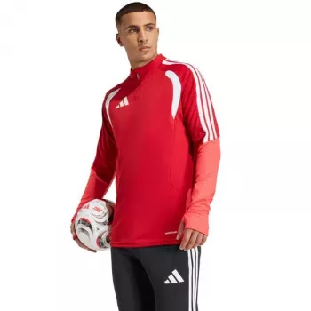 adidas Tiro 26 Competition Treeningpluus meeste pikkade varrukatega veerand-tõmblukuga punane suurus L