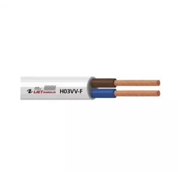 Kaabel H03VV-F 3x0,75 valge 50m