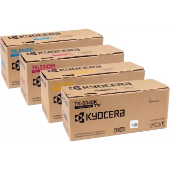 Kyocera Original TK-5345 tooneri komplekt 4-pakk must tsüaanmagentakollane suure saagisega ECOSYS M5526cdw/P5026cdw jaoks