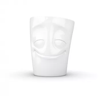 FIFTYEIGHT PRODUCTS T018301 Amused valge käepidemega kruus 350 ml