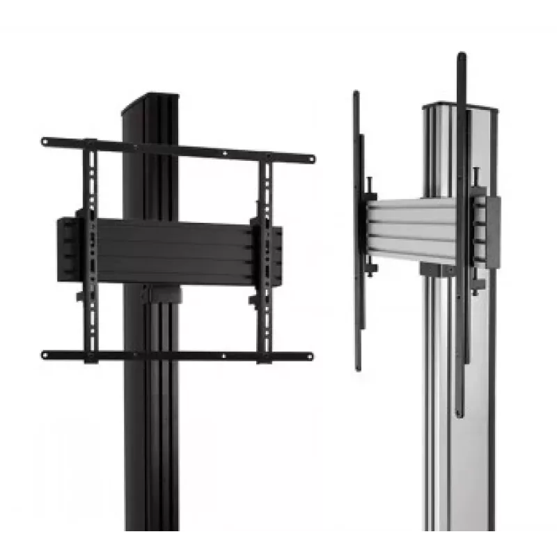 B-TECH AV SYSTEM X - Universaalne kahe ekraani põrandaalus lameekraanidele (VESA 600 x 400) - 2,4 m, must