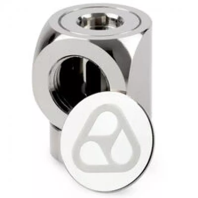 Thermal Grizzly DeltaMate Rotary 90° Female-to-Female G1/4 Adapter Fitting, Läikiv Nikkel