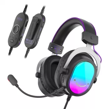 FIFINE H16 7.1 ruumilise heliga RGB mängukõrvaklapid - must