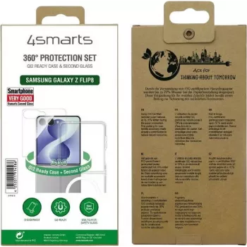 4smarts 360° kaitsekomplekt Samsung Galaxy Z Flip5 jaoks - läbipaistev