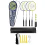 Dunlop Nitro 4 Sulgpallikomplekt - 4 karastatud terasest reketit, 3 nailonist sulgpalli, kandekott