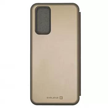 Evelatus Xiaomi Redmi Note 10S / Poco M5s raamatukujuline ümbris kuldne