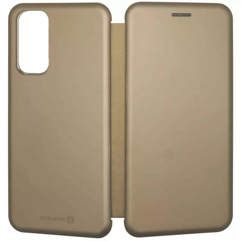 Evelatus Xiaomi Redmi Note 10S / Poco M5s raamatukujuline ümbris kuldne