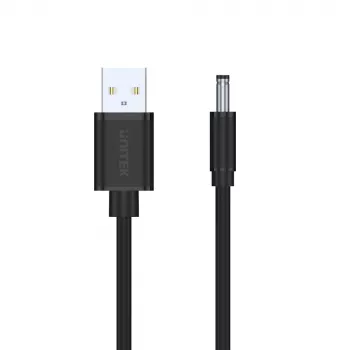 UNITEK USB–DC 3.5x1.35mm toitekaabel 5V 2A 1.5m must