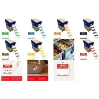 Avery SAT päevasildid 25 x 25 mm oranžid eemaldatavad ümardatud nurkadega, 1000 silti rullis