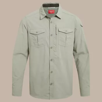 Craghoppers NosiLife Adventure LS Särk III - meeste reisisärk, loorberilehe värvi, M