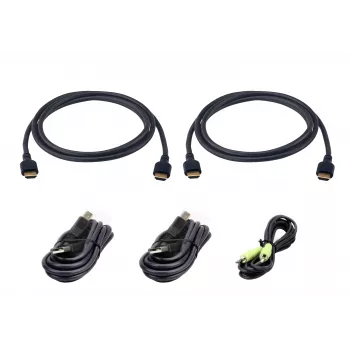 ATEN 2L-7D02UH21X5 Ultra High Speed KVM-kaablikomplekt - DisplayPort, USB, Audio, 5m, must