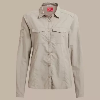 Craghoppers NosiLife Adventure LS Särk III Naiste Reisimise Särk - Soft Mushroom, XS