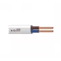H05VVH2-F 2x1 mm² Valge painduv PVC lame kahesooneline kaabel 50m