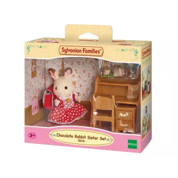 Sylvanian Families Chocolate Rabbit Sister lauakomplekt
