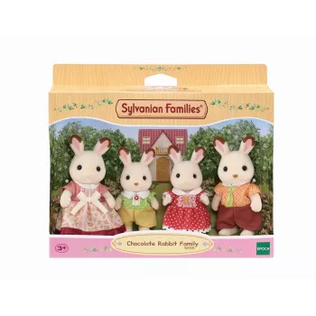 Sylvanian Families Chocolate Rabbit Family - 4 kollektsioneeritavat kujukest