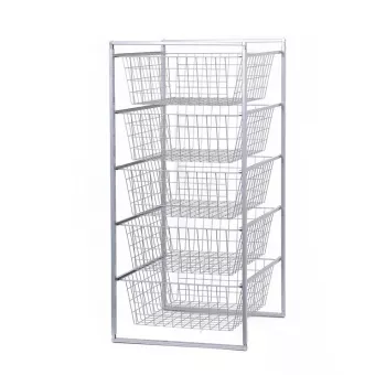 Prosperplast Rato 5-kohaline hoiukapp antratsiit, 89x45x55 cm, rotangiefektiga polüpropüleen