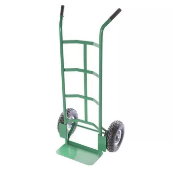 Käsikäru HT008 150 kg kokkupandav terasest käsikäru täisrehvidega must/punane
