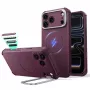 ESR Cyber Tough Kickstand MagSafe ümbris iPhone 17 Pro Max / 18 Pro Max – tumepunane