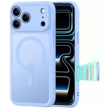ESR Classic Hybrid MagSafe ümbris iPhone 17 Pro Max / 18 Pro Max jaoks - Matt heledassinine
