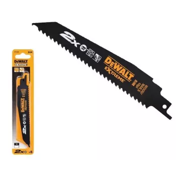 DEWALT DT2314L-QZ Extreme Bi-Metal Sabassaagilehtede komplekt, 5-osaline, 152 mm, 6-14 TPI, universaalne 1/2 tolli kinnitus, puidule naeltega, metallile, plastikule