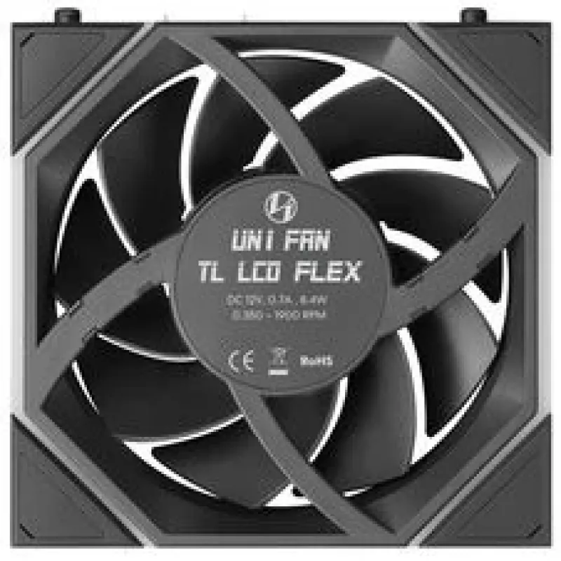 Lian Li UNI FAN TL120 LCD FLEX Wireless ARGB 120mm ventilaator - must