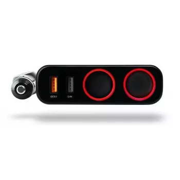 Xblitz R1 38W Dual USB autolaadija QC3.0 + PD3.0 kiirlaadimine 12/24V must