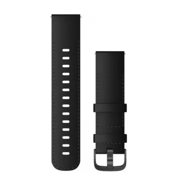Garmin Quick Release rihmad (22 mm) must nahk harjatud tumeda riistvaraga