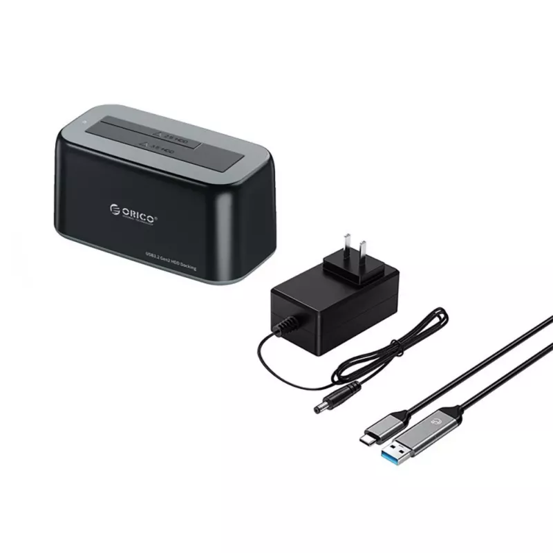 ORICO 6819C3 Dual-Bay USB 3.0 SATA dokkimisjaam 2.5/3.5 inch HDD/SSD jaoks - must