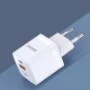 DUDAO A13Pro EU GaN 33W PPS USB-C/USB seinadapter - Valge