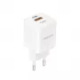 DUDAO A13Pro EU GaN 33W PPS USB-C/USB seinadapter - Valge